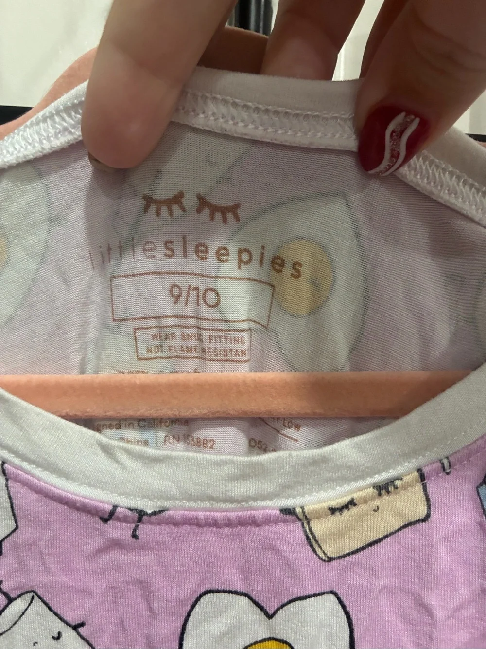 Little Sleepies Pink Breakfast Print Pajama Set for Kids